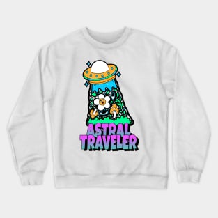 Astral Traveler Space Ship Shrooms Crewneck Sweatshirt